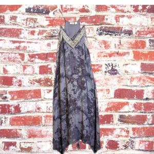 Cato Large gray & black lightweight Maxi dress.  Cruise, date night, fall/winter